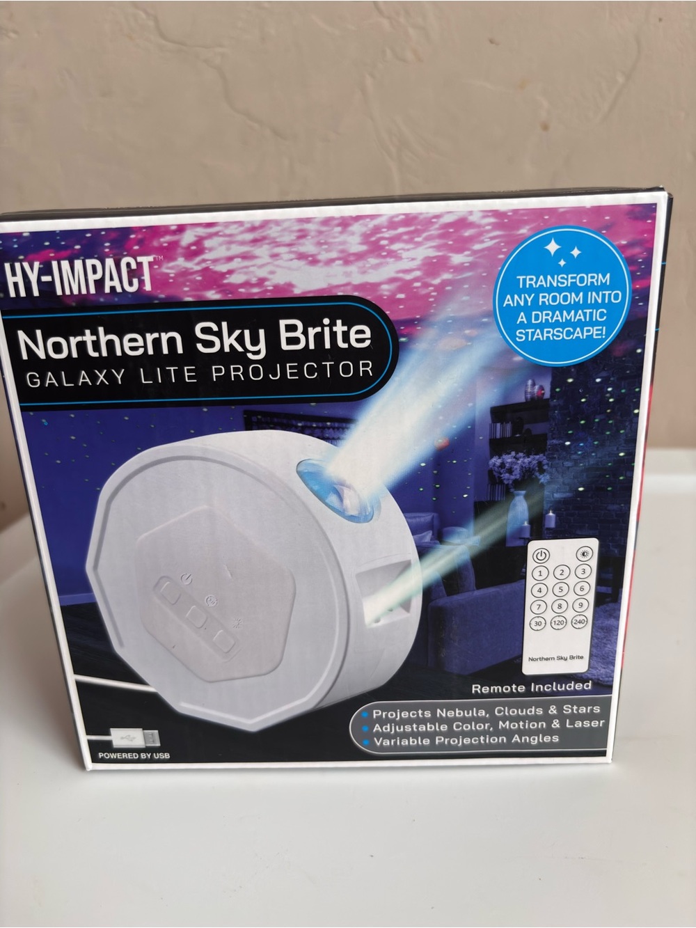 Hy-Impact Northern Sky Brite Galaxy Projector - Nebula, Stars & Clouds, no moon